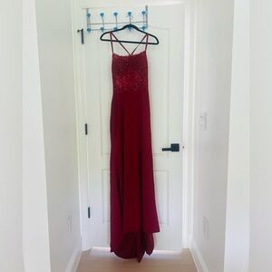 Elegant Backless Red Wine Prom Dress/Formal Dress - Brand New Unworn (not once)